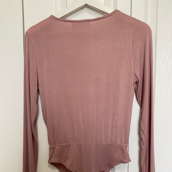 Dusty Pink Long Sleeve Bodysuit - Picture 6 of 9